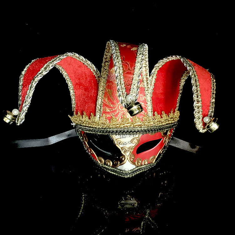 Topeng Helloween Viral Pria Wanita  Halloween Pria Pesta Bola Props Setengah Wajah Topeng Venetian  