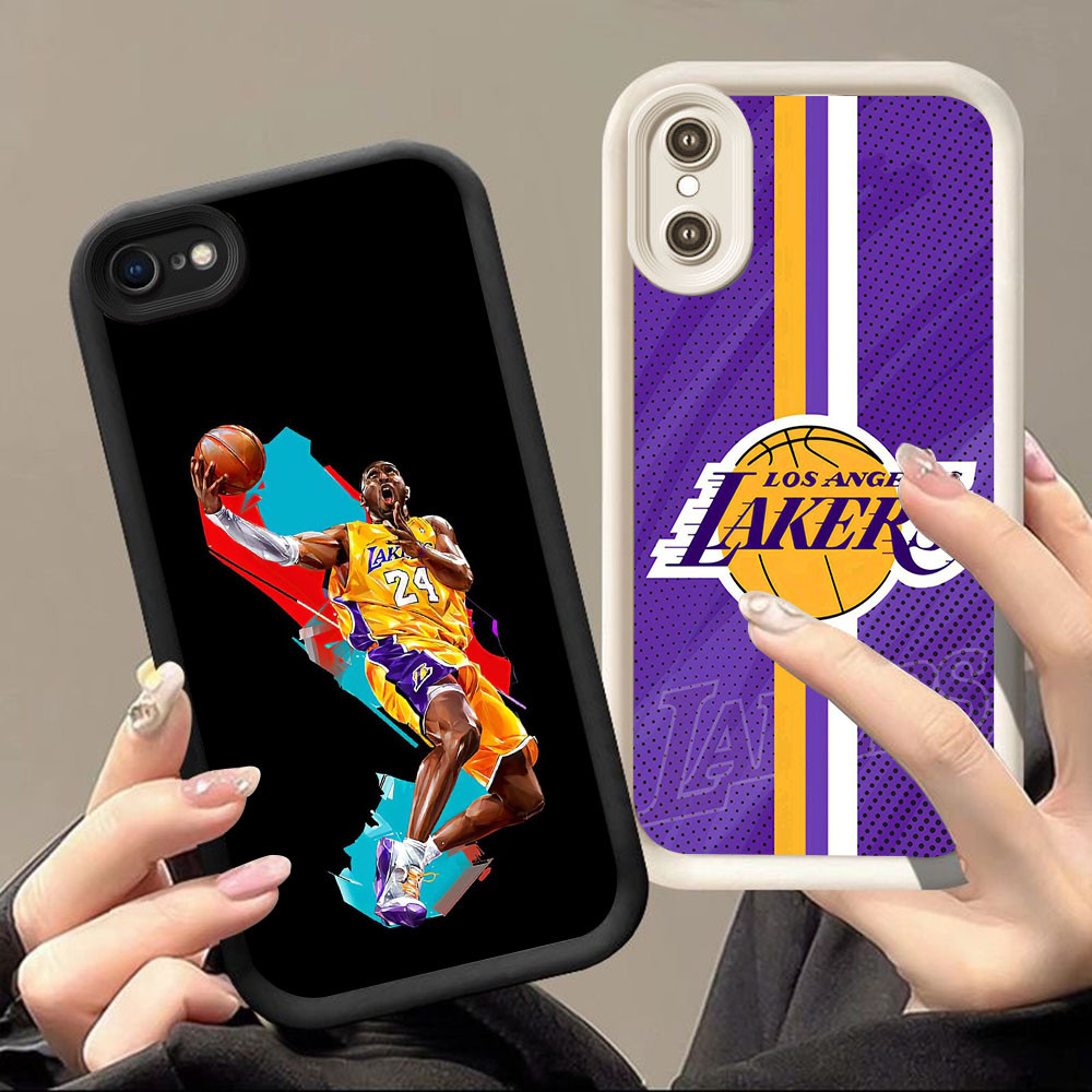 HK-74 Los Angeles Lakers Shockproof Casing untuk iPhone XR X XS 6 7 8 Max Plus
