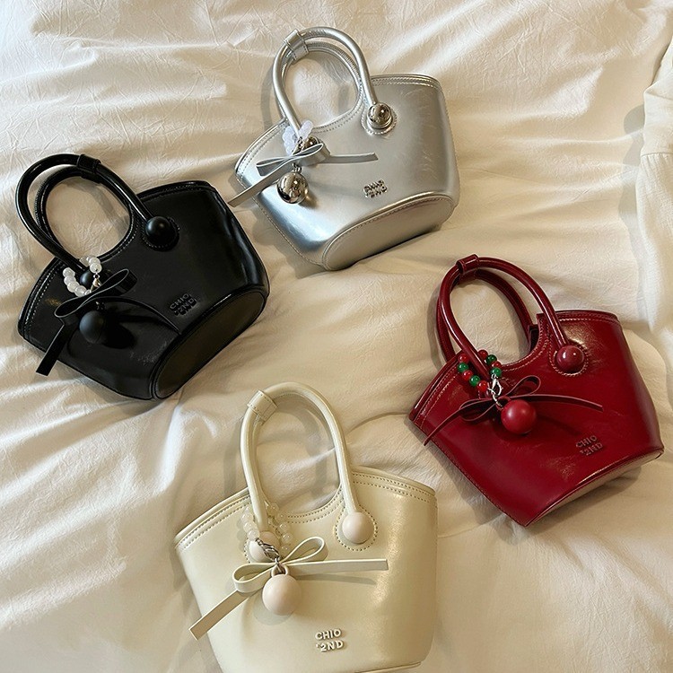 Tas Wanita Terbaru  Nanfeng Chio2nd Wedding Cherry Love Handheld Tote for Women 2024 New Single Shou