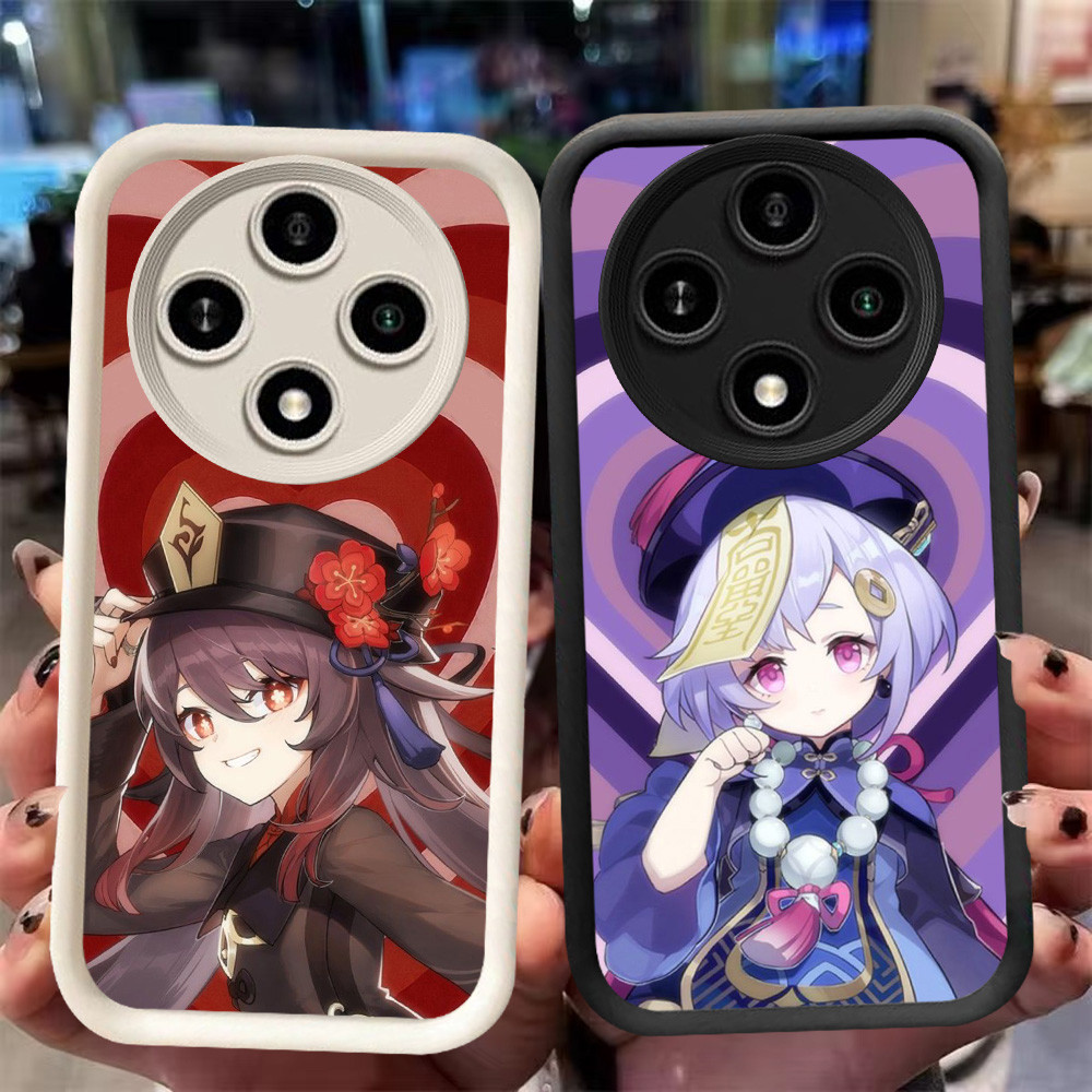 XI87 Genshin Casing untuk Xiaomi Redmi 6A POCO C61 A3X C75 A3 X3 NFC 14C Pro Hitam Putih