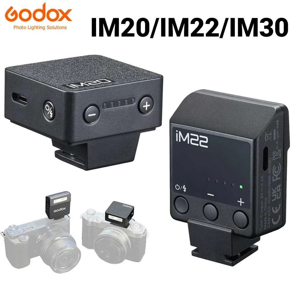 iM20 Godox iM22 Mini Flash Kamera untuk Canon Fuji f1-230 Sony zv1 zve10 Ricoh gr3 Nikon Panasonic