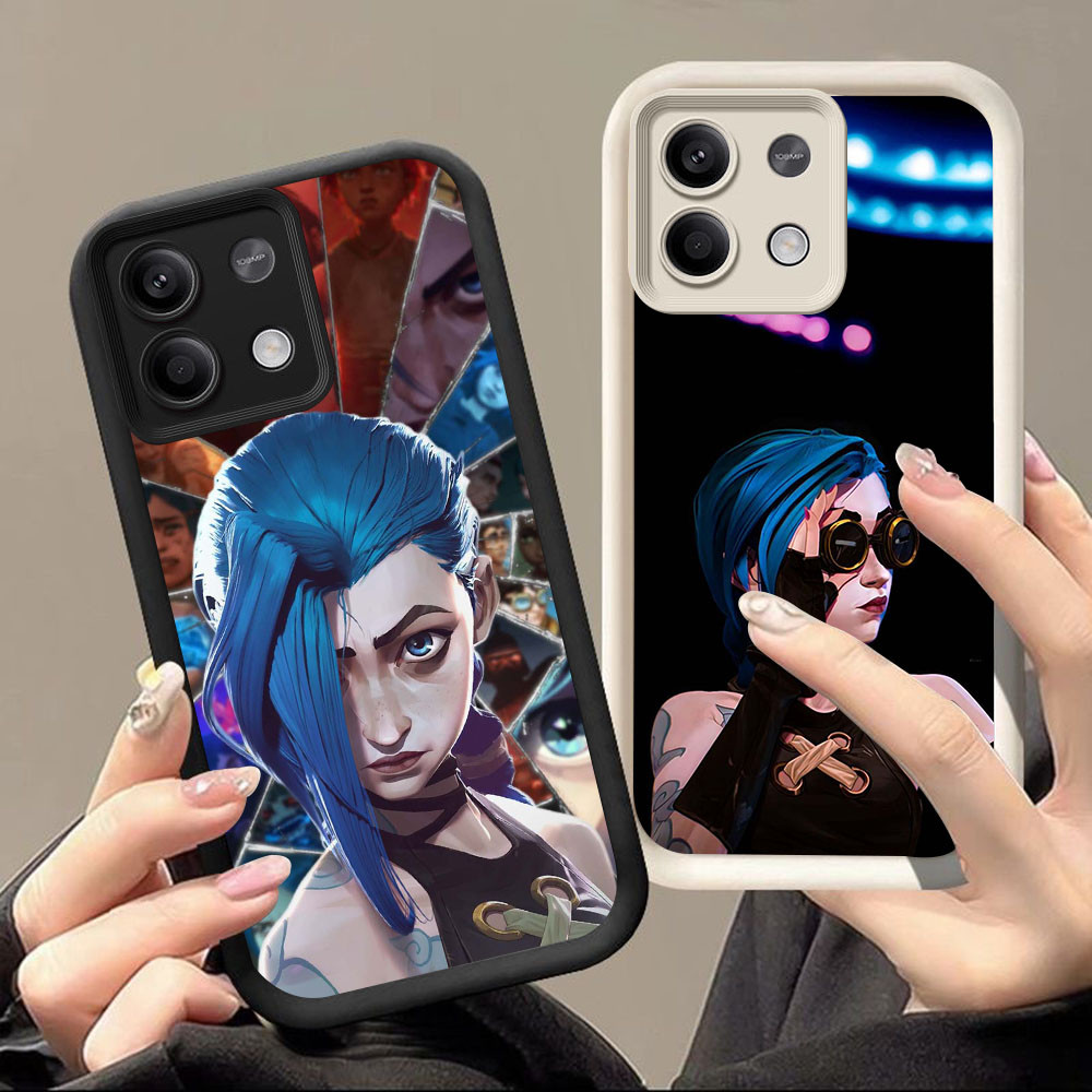 HK-69 Jinx ll Arcane Luxury shockproof Casing untuk Xiaomi Redmi Note 13 Poco X5 X6 M6 Pro Plus 5G