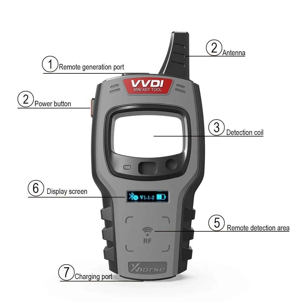 Xhorse VVDI Mini Pemrogram Kunci Mobil port IOS dan Android Dengan Fungsi Kloning Jarak Jauh 96bit