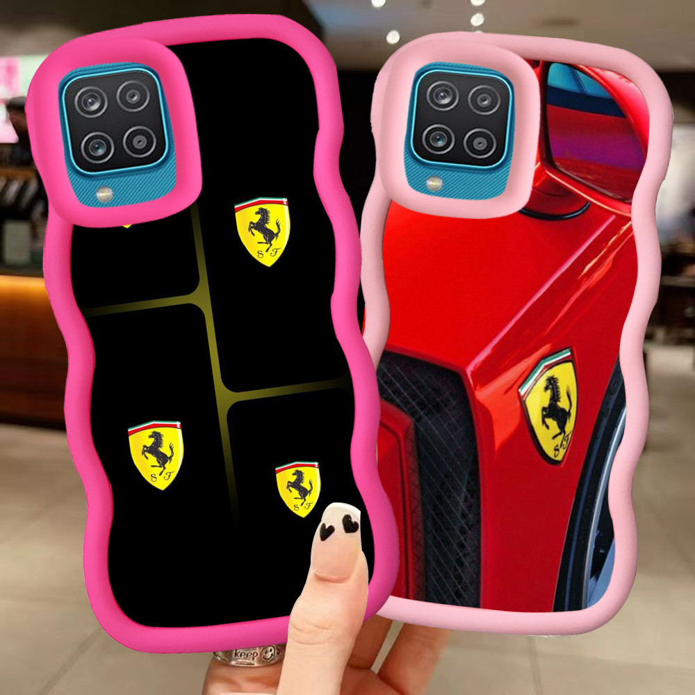 Z-46 Ferrari Merah Hitam Pink Casing untuk Samsung Galaxy F12 M22 A12 M32 M12 A22 5G