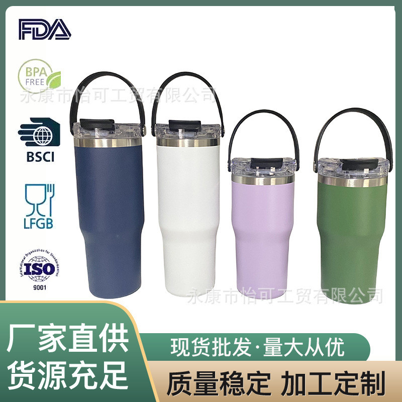 Termos Cup  Langsung Stanley model penutup tangan 30oz Ice Cream Cup 304 stainless steel pipa isolas