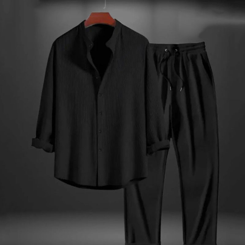 Setelan Baju Olahraga Pria Kasual Sport Trendi  2025 pria santai pantai lengan panjang set