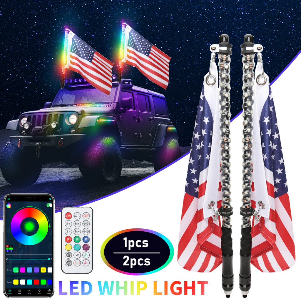 Lampu Aksesories Mobil  Flagstick Off-Road Beach Mobil LED Atmosfer Modifikasi Truk One-Seret Dua La