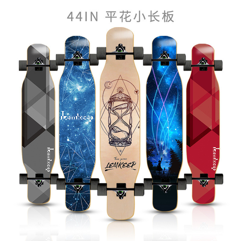 Skateboard Anak Anak  Pemulai panjang pria dan wanita dewasa profesional papan dansa dua kali naik 4