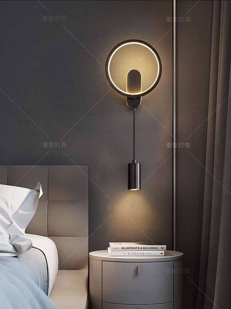 Lampu tembaga penuh, tanpa muatan kabel, di sisi kamar tidur, 2024 lampu baru mewah ruang tamu TV di