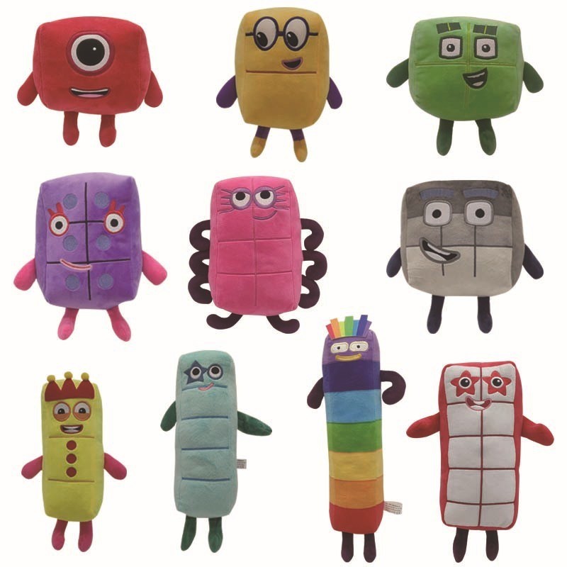 Boneka  Anak-anak kecerdasan Matematika pencerahan animasi Numberblocks matematika blok mainan plush