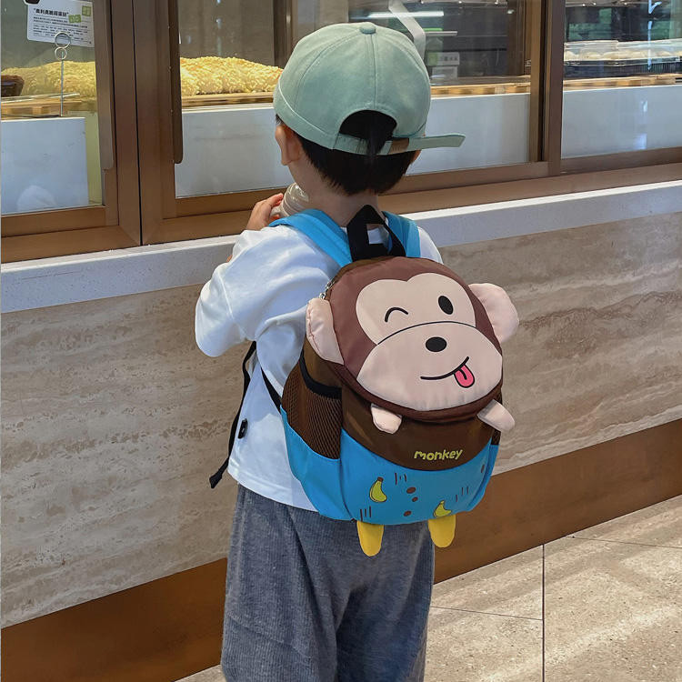 tas gendong anak tas gendong anak Ransel Kecil Antihilang Monyet Kecil Super Lucu Bayi Laki-laki Usi