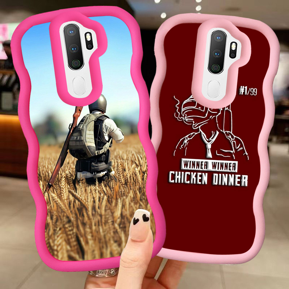 Z-28 PUBG Game Merah Hitam Pink Casing untuk OPPO A9 F11 A5 2020