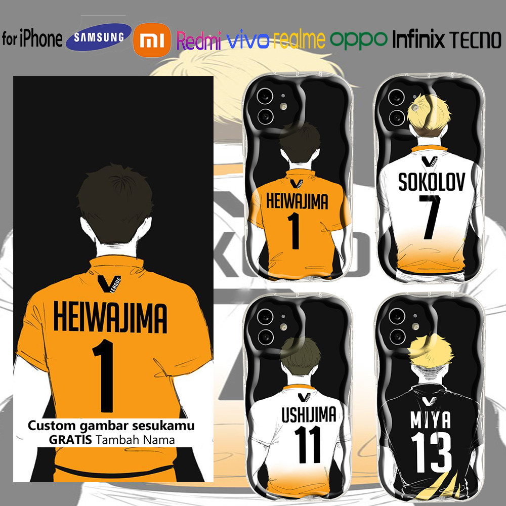 Custom case Transparent wave Phone Soft case Casing ZZ23 Haikyuu Anime [HP All models Dll]