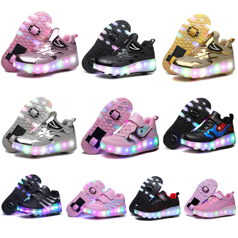 Sepatu Heelys Roda Dua Dan Empat Anak Anak Remaja Bongkar Pasang Gratis Ongkir LED  Sneakers, pria d