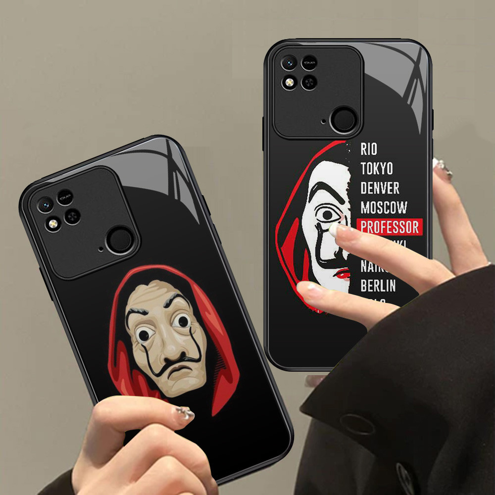 XI47 La Casa De Papel Kaca Casing untuk Xiaomi Redmi Poco C3 9C C31 M4 10A 10C Pro HD