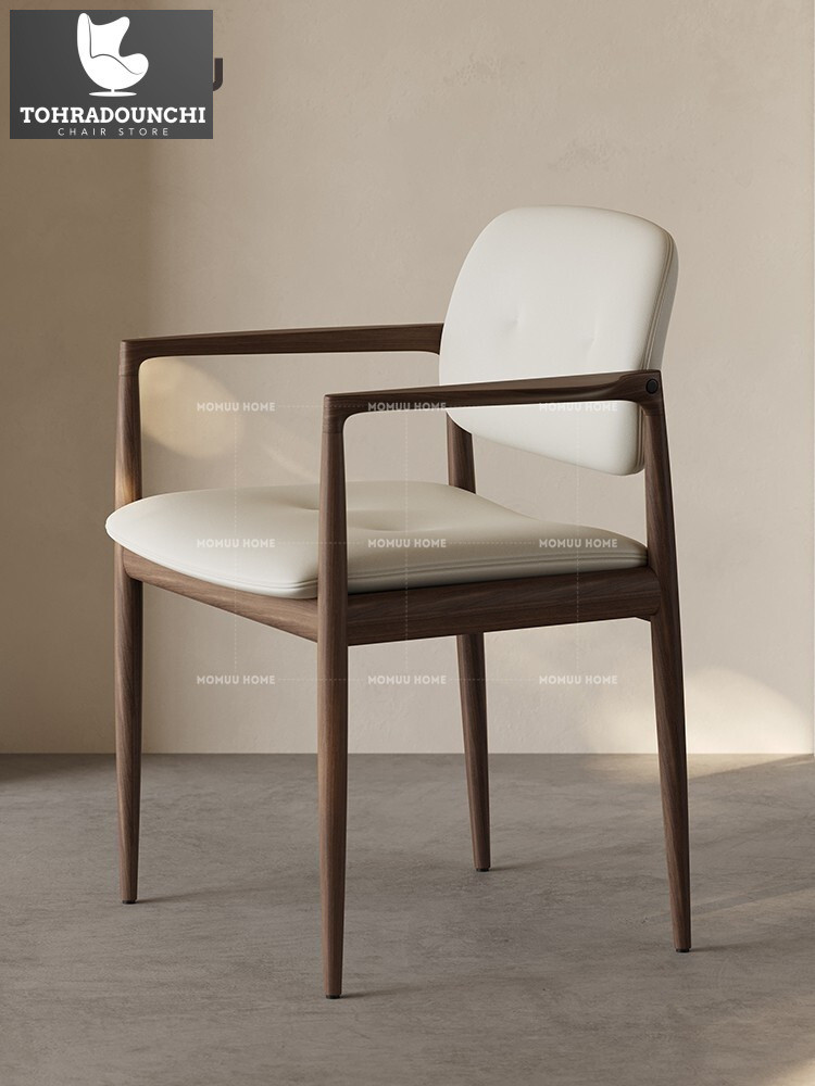 MOMUU kulit tinggi asli, makanan solid, kayu solid Italia, negosiasi biasa, meja kantor, kursi lenga