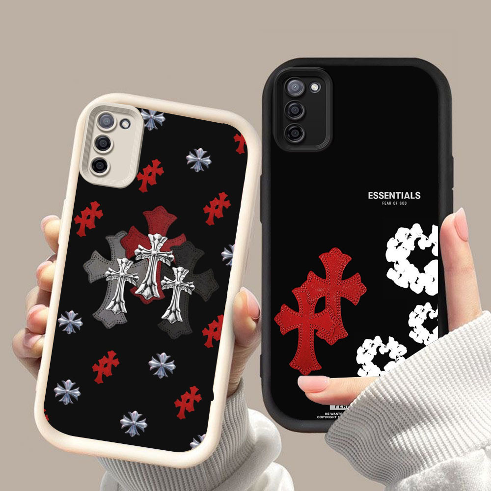 HK-94 Chrome H-Hearts Luxury shockproof Casing untuk Samsung Galaxy A03S A31 F02S A02S M02S A51 A71 
