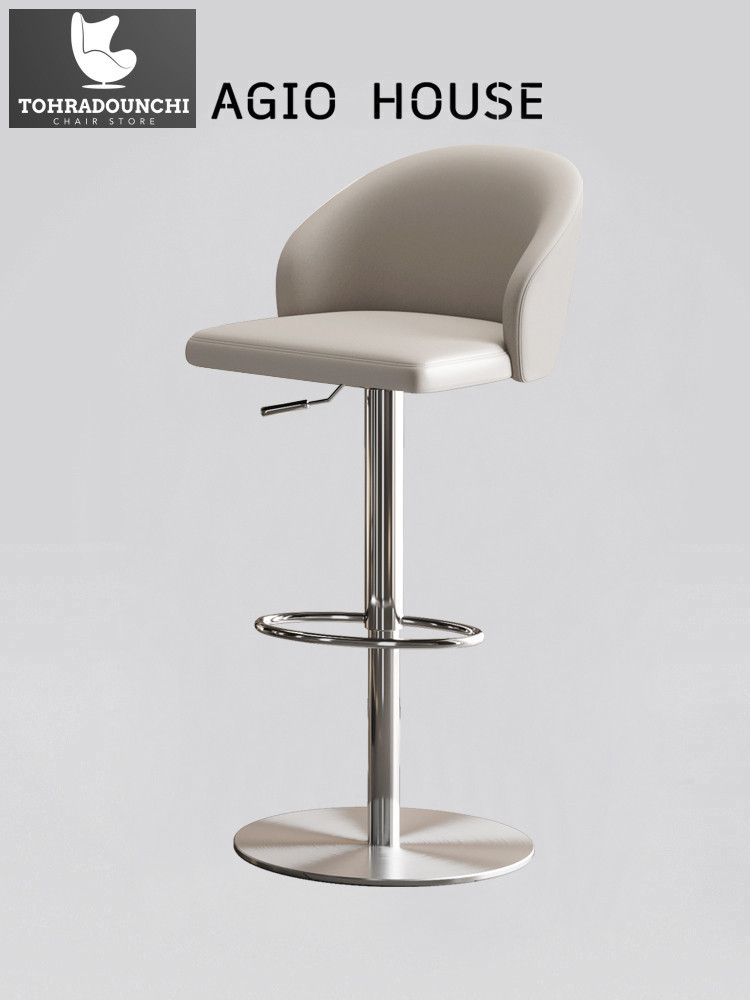Kursi bar ringan mewah modern sederhana rumah tangga pulau tinggi mengangkat berputar stainless stee