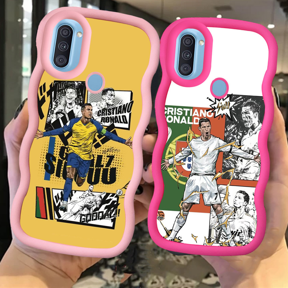 Z-21 Ronaldo Merah Hitam Pink Casing untuk Samsung Galaxy A20 M10S M20S A10S A21S M01S