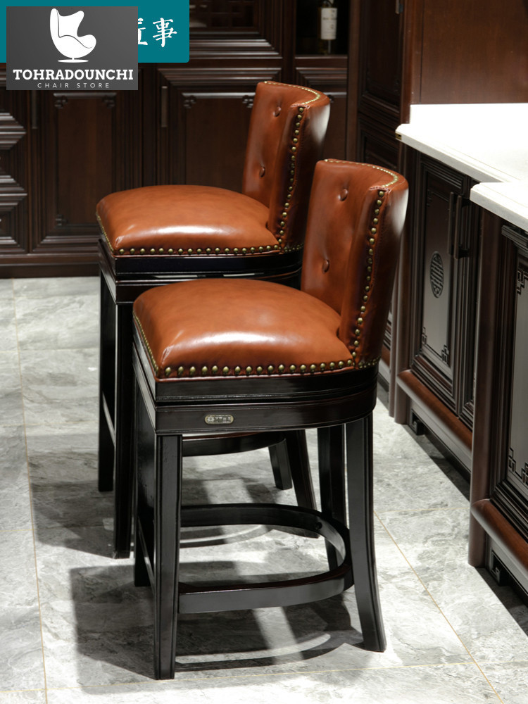 kayu Amerika kuat, bar berputar belakang, toko perhiasan yang spesifik kursi tinggi rumah tangga Ero