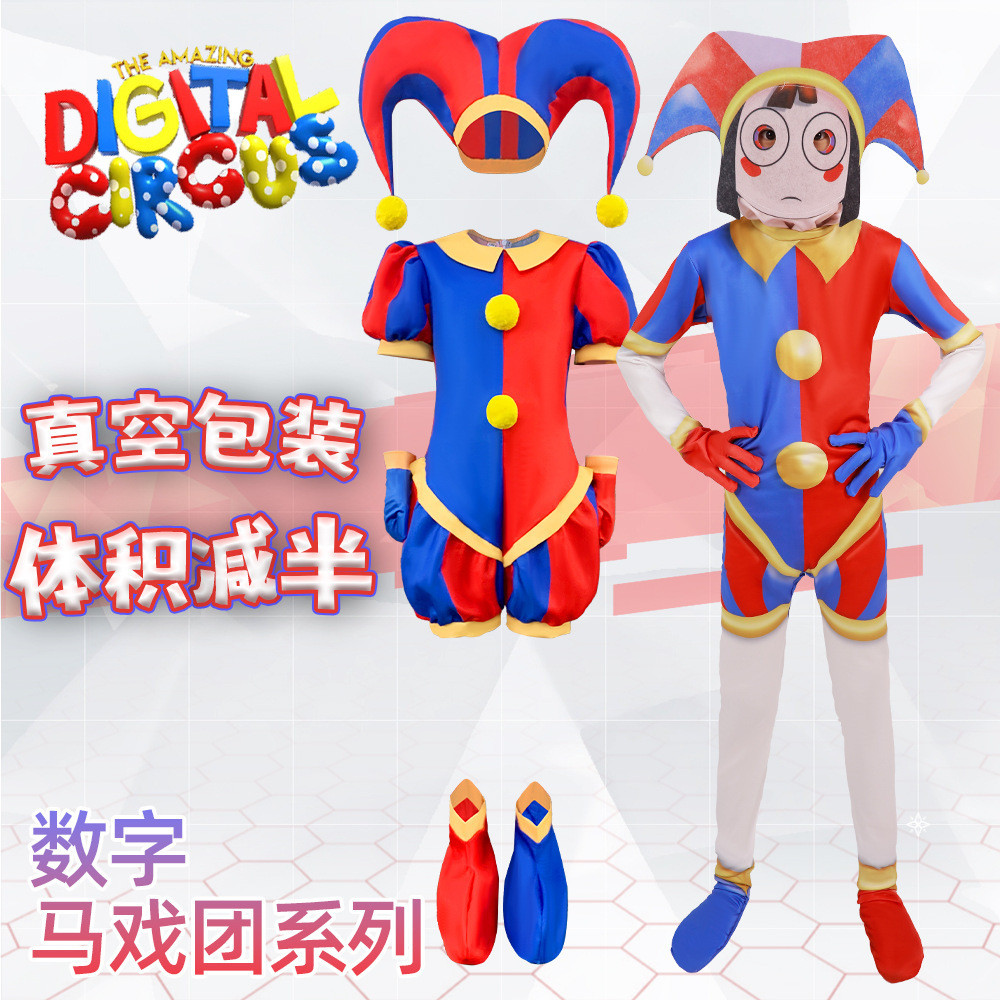 Baju Kosplay Cosplayer Anime 2024  Magical Digital Circus jumpsuit Pomni cosplay Pamni badut kosplay