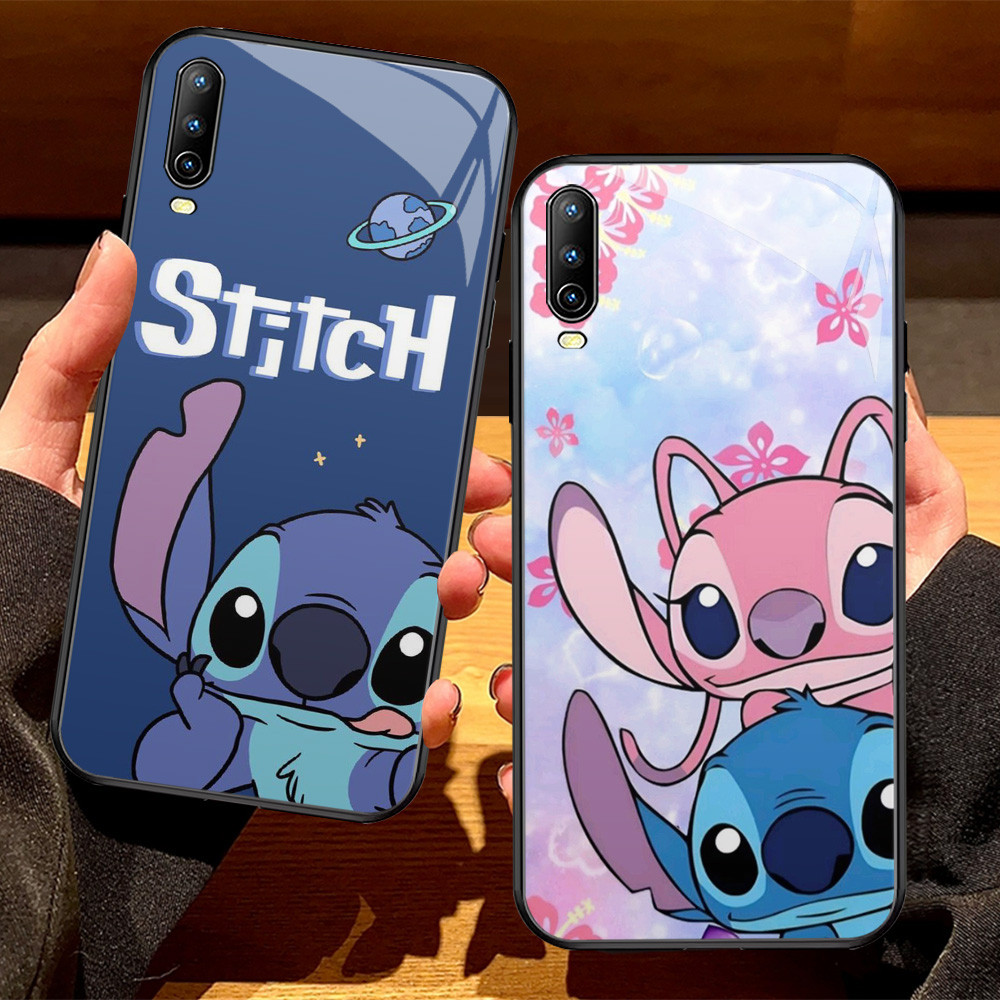 G-64 Cute Stitch HD Kaca Casing untuk VIVO Y20 Y12s S1 Y11s V15 V5 Lite Y12a Y20s Y20i Pro Case