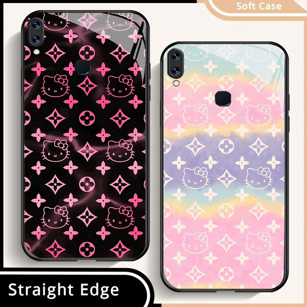 HR-95 LV Kitty Cat HD Glass Casing untuk Samsung A10S A20S M11 M21 M01S A30 M30 A21S M30S A31 A40S M