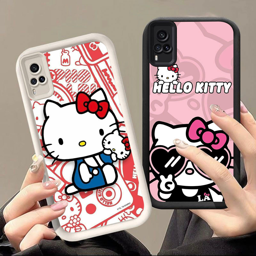 KT-62 Hello Kitty Casing HP Untuk VIVO Y51 Y53s Y33 Y73 V21E V21 Y51S Y31 Y51A