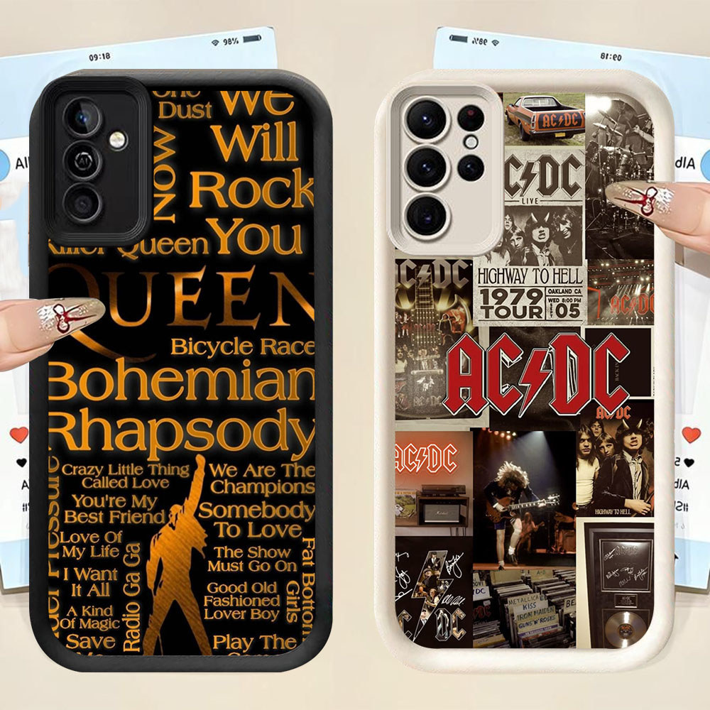 KT-76 Nirvana Queen AC DC Casing HP Untuk Samsung A55 A54 A05 M04 M15 M12 S25 S24 S21 FE Ultra