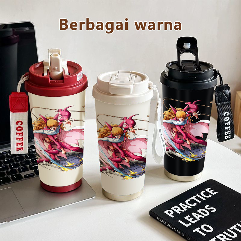Anime Character Pink Outfit  COD  Tumbler kopi 500ml  Bottle Premium Termos air panas  Stainless ste