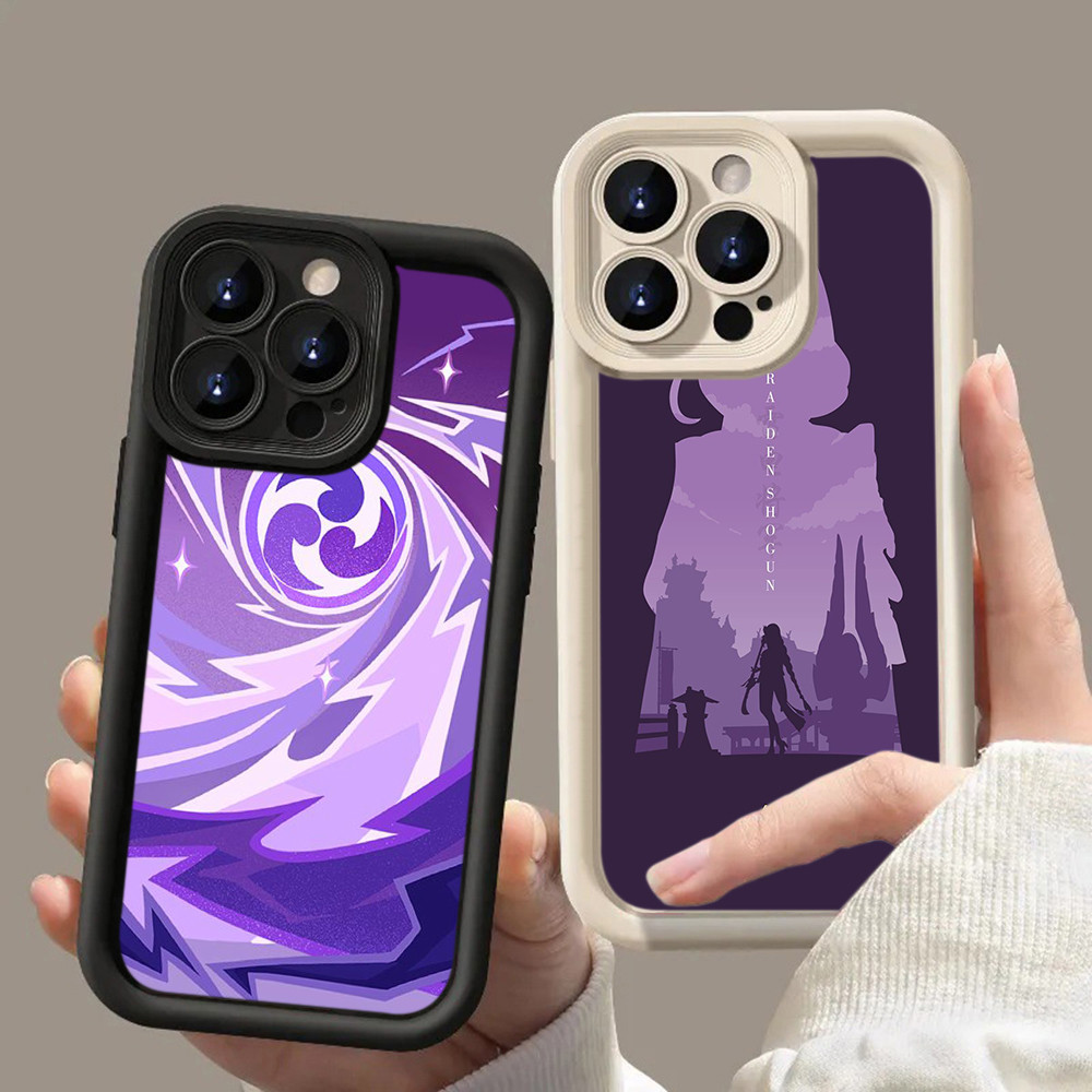 HA101 Raiden Shogun Genshin Impact game Untuk Realme Casing hp Softcase Silikon Kasing untuk Realme 