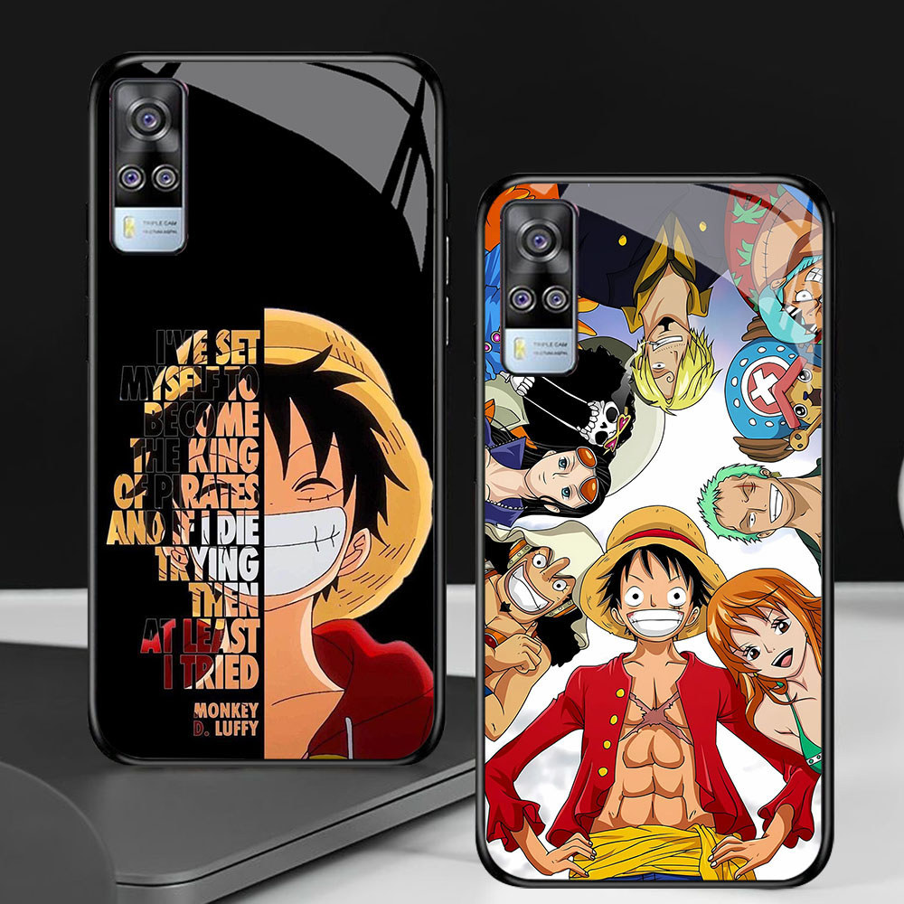 FX-69 One Piece Luffy HD Glass Casing untuk VIVO Y51 V21E Y31 Y52 V21S V21 V20 Y53S