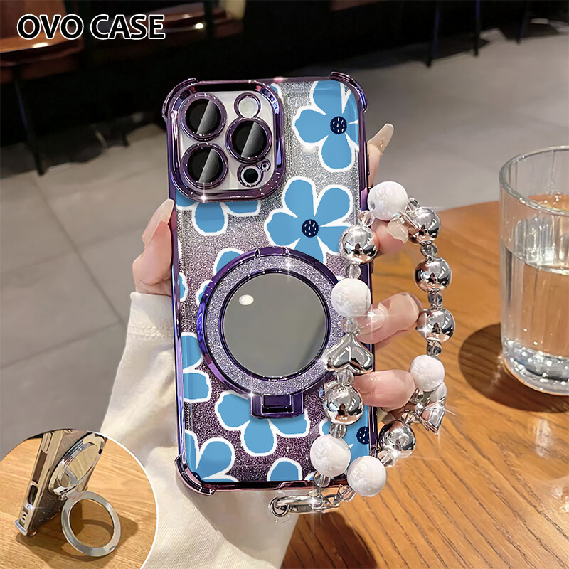 Case Oppo Gemerlap Stand Holder Garskin Soft Case Oppo A36 A37 A38 A3S A3X With Strap Dengan Stand C