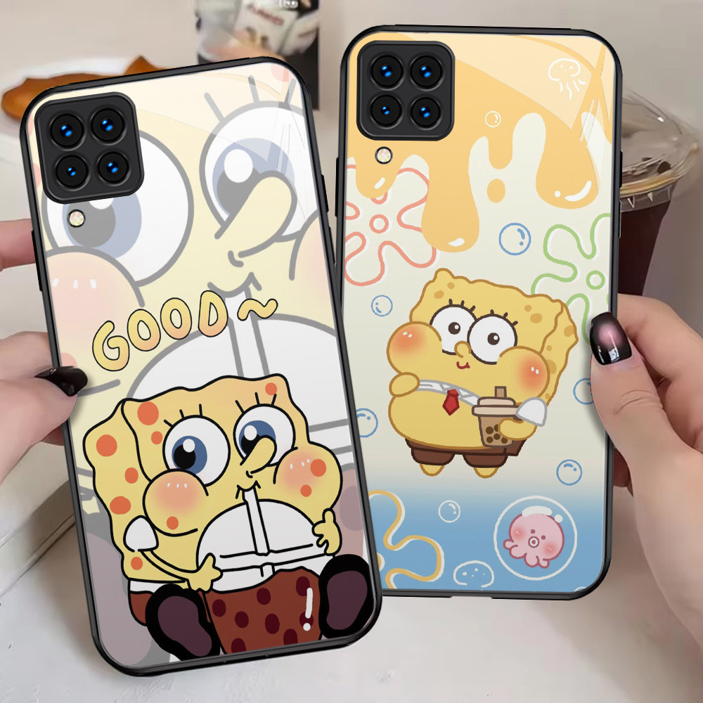 G-20 SpongeBob HD Kaca Casing untuk Samsung Galaxy M12 A12 M32 A22 5G Case