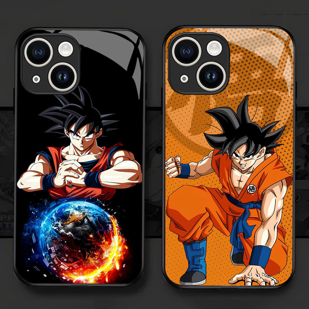 KD-13 Goku HD Glass Casing untuk iPhone 11 13 12 Mini Pro Max