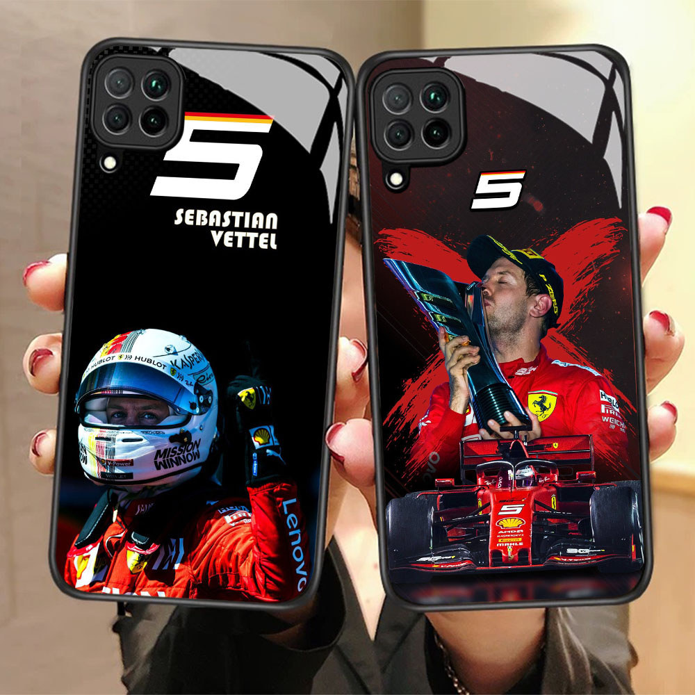 FX-95 Vettel F1 Ferrari HD Glass Casing untuk Samsung A12 M32 M12 A22 5G