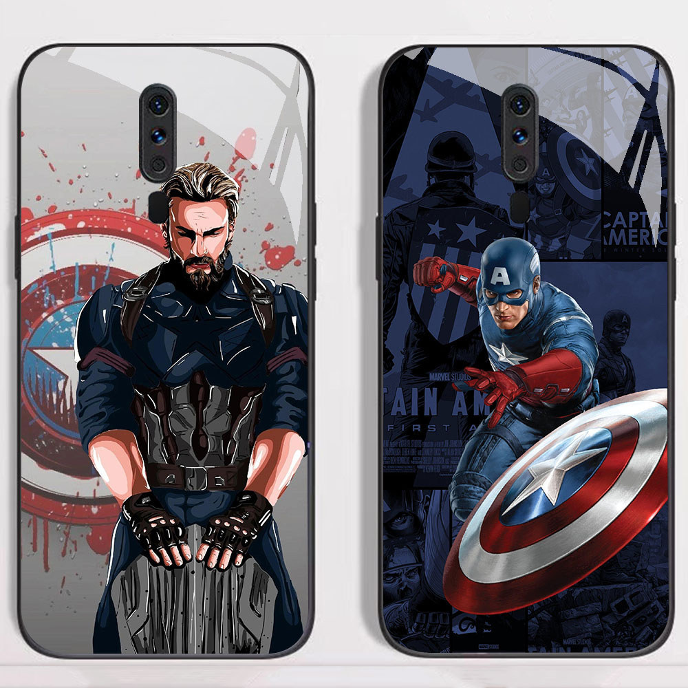 KT-57 Captain America HD Glass Casing HP OPPOV A9 A15 A15S A9X F11 Reno 2F 2Z Pro