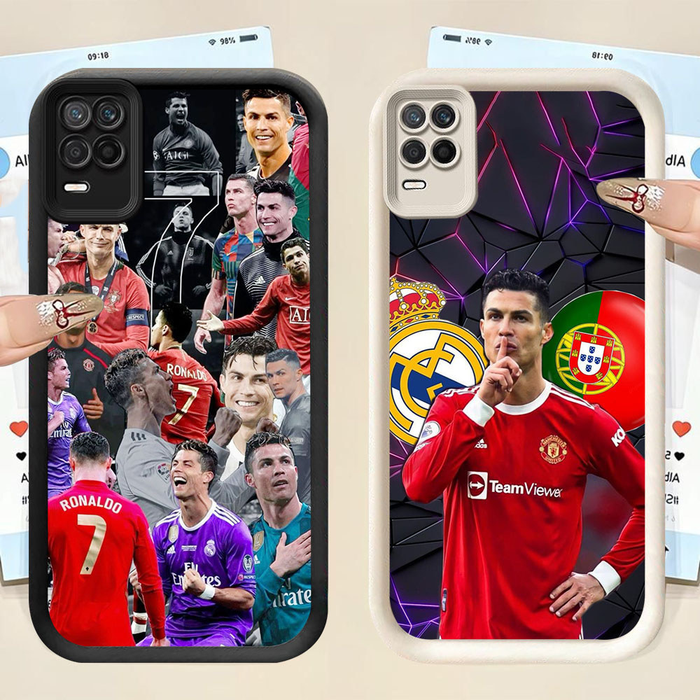 KT-102 Cristiano Ronaldo Murah Casing HP TPU Anti Gores Realme 8 8S 12 C67 V13 Q3 Narzo 30 Lite Pro