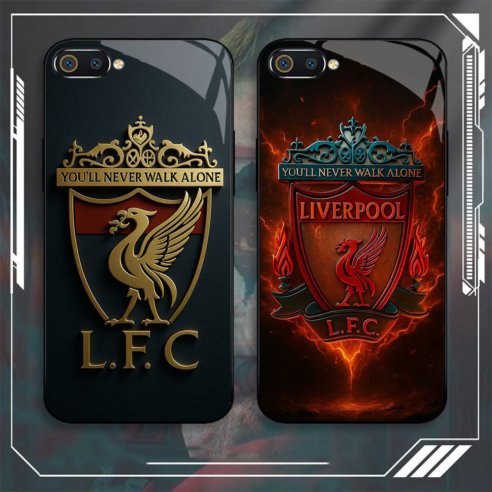 DW-32 FC Liverpool GLASS KACA Casing untuk HP Realme 2 C2s C1 C2 Pro