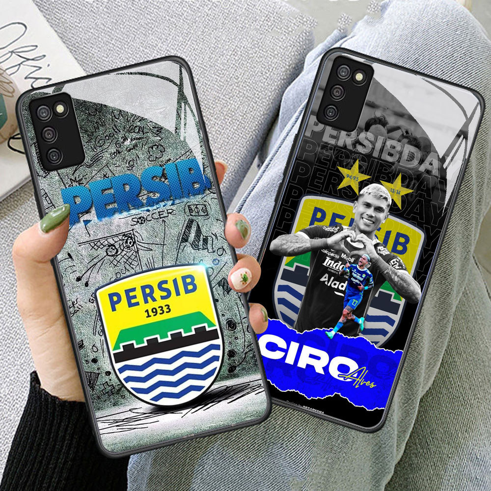 TS-28 Persib Bandung HD Glass Casing untuk Samsung A03S A71 M02S A02S A51