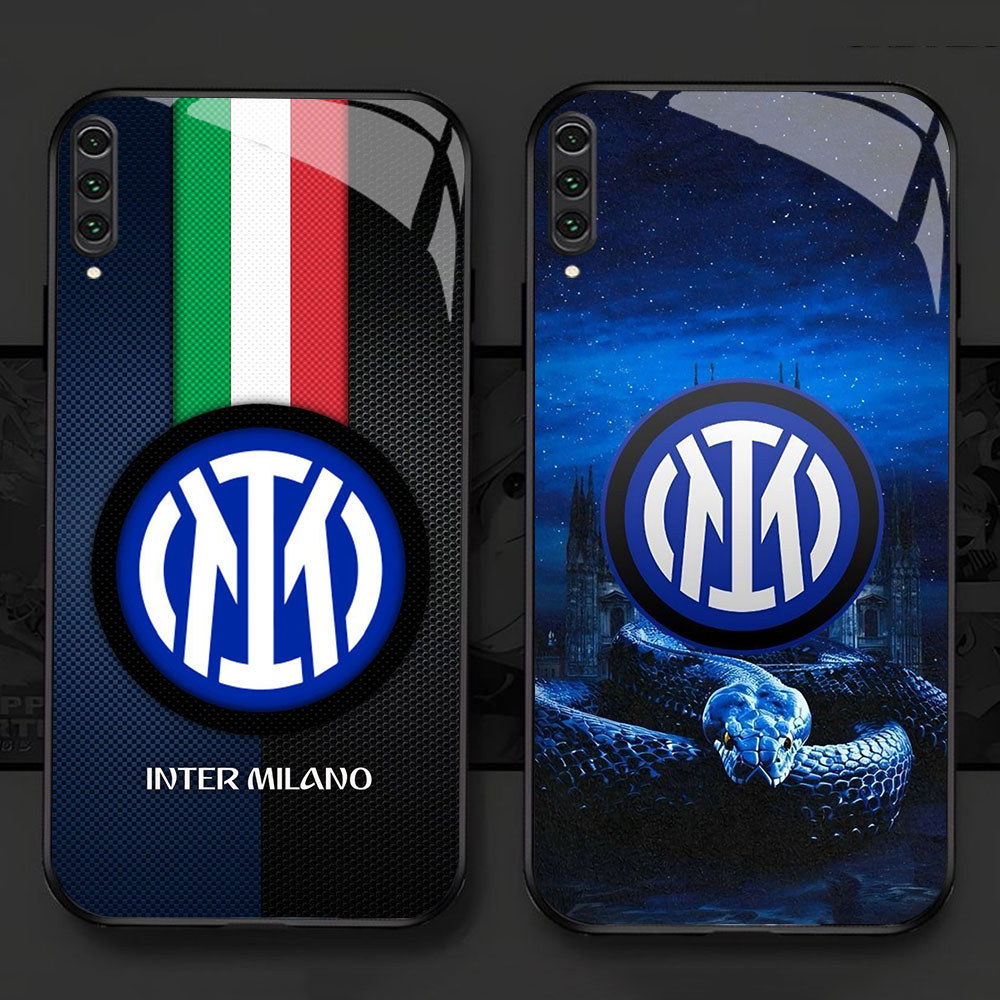 KD-59 Inter Milan HD Glass Casing untuk Samsung A50 A70S A70 A10 A02 A7 Note 10 Pro Plus