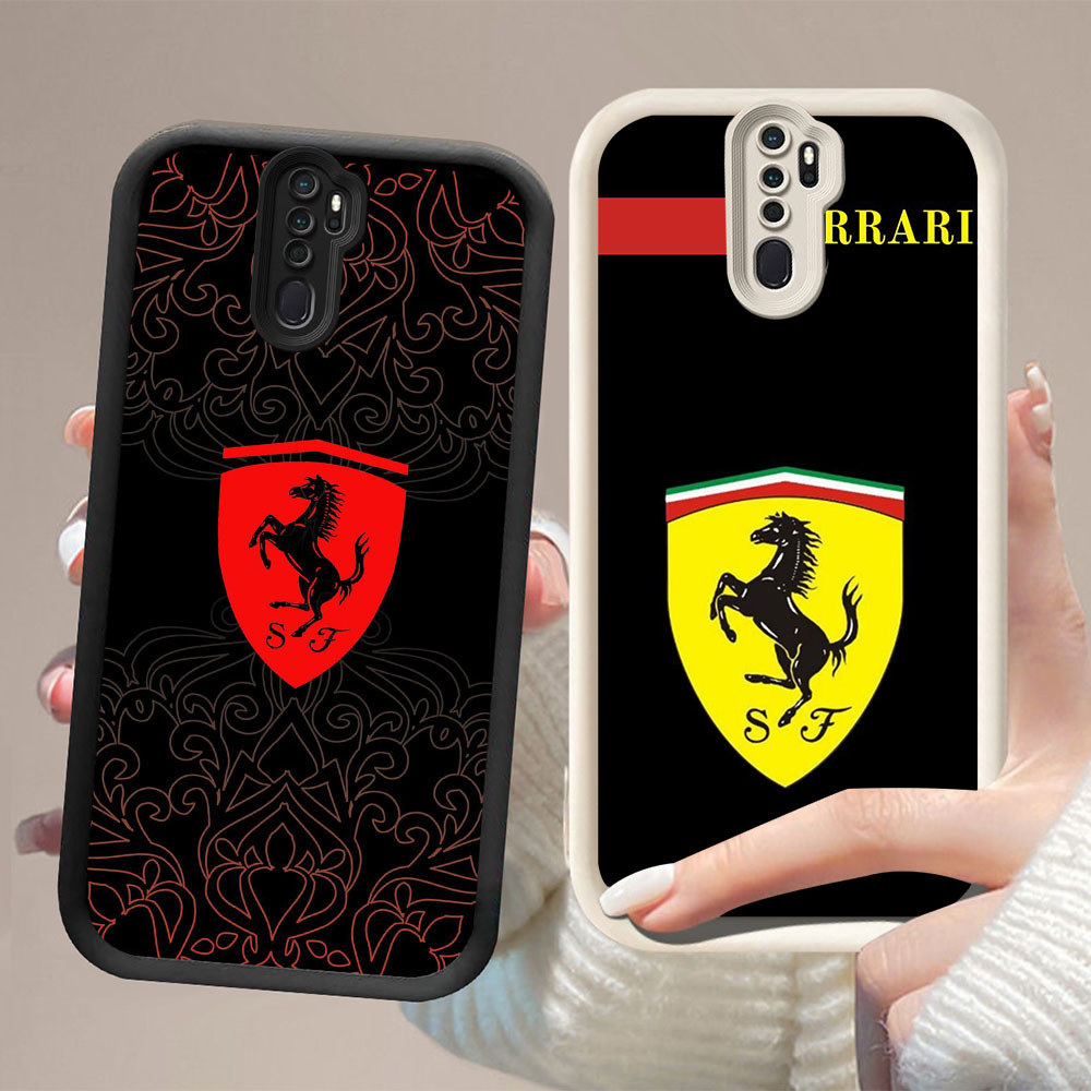 DW-61 NO.1Racing Car Silicone Casing hitam putih untuk for OPPO Reno 8T A9 F11 2F A5 2Z 2020 Pro 5G