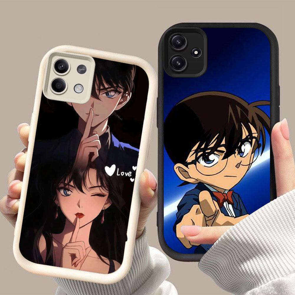 HM-68 Detective Conan Casing HP Untuk Xiaomi Redmi Note 12 13 14 Pro