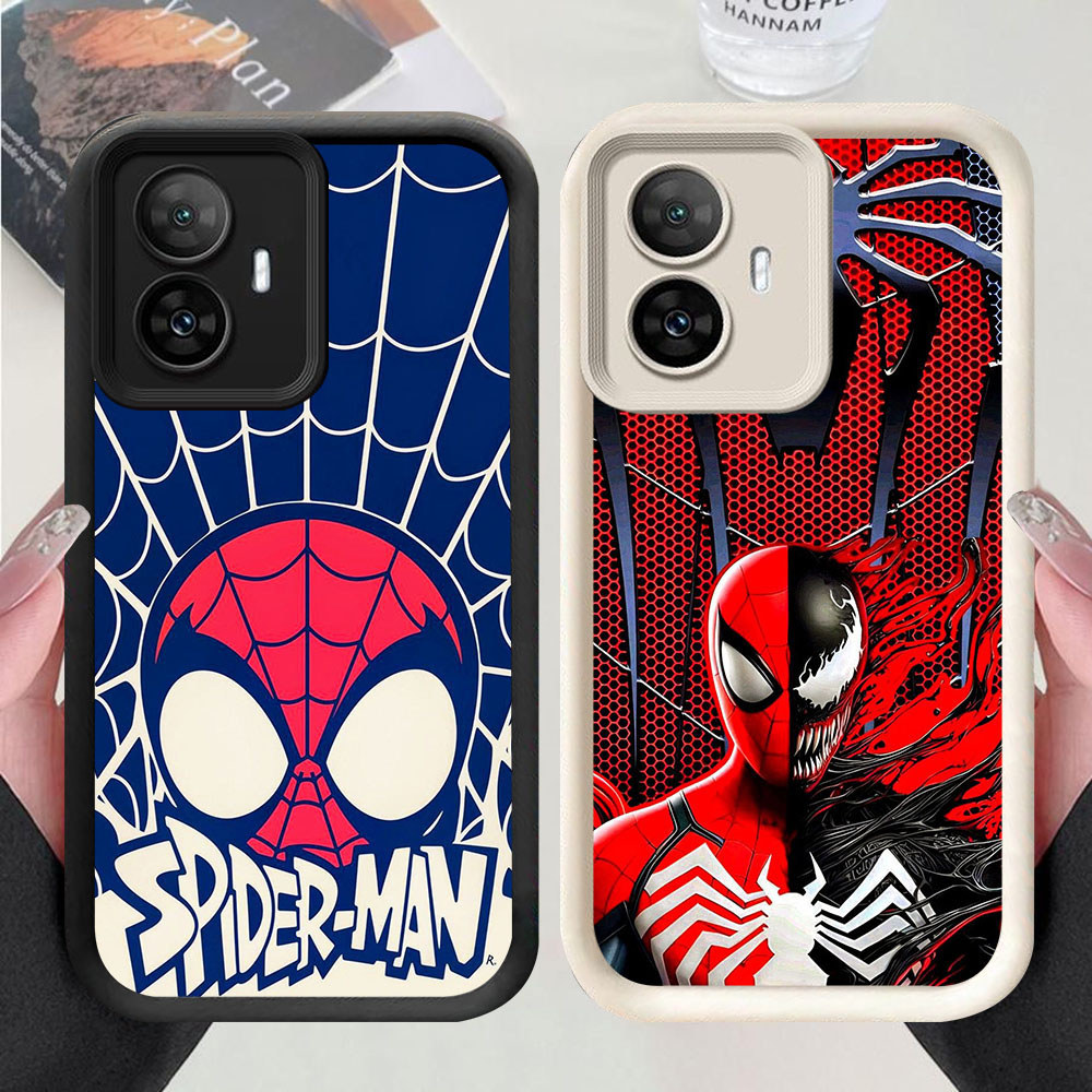 KD-32 Spider-Man Murah Casing HP TPU Untuk Realme 2 7I 14 14T C17 C55 Note 70 70T Narzo N55 80 Lite 