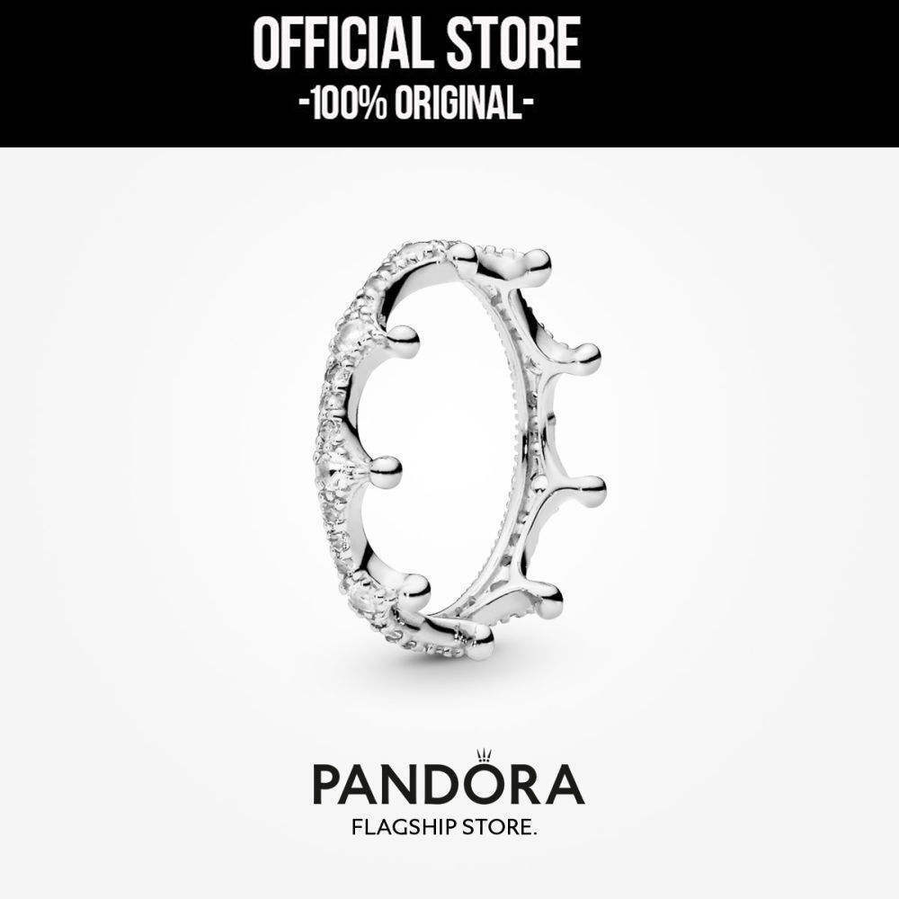 Pandora Clear Sparkling Crown Ring Cincin Wanita Manis & Elegan | Perhiasan Cantik Untuk Hadiah