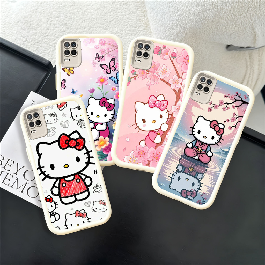 BU16 hello kitty kasus silikon Casing untuk OPPO A52 A5 A38 A3S A54S A54 A55 A53S A53 2020 2018 luna