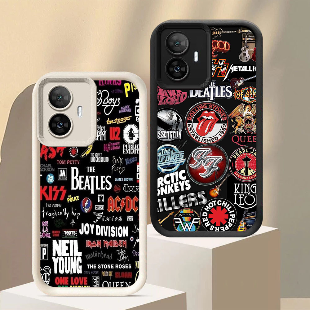 MP-25 ROCK BAND Shocking Silikon Casing untuk for OPPO Reno Narzo 13F 11F F25 C55 11 10 N55 C67 Pro 