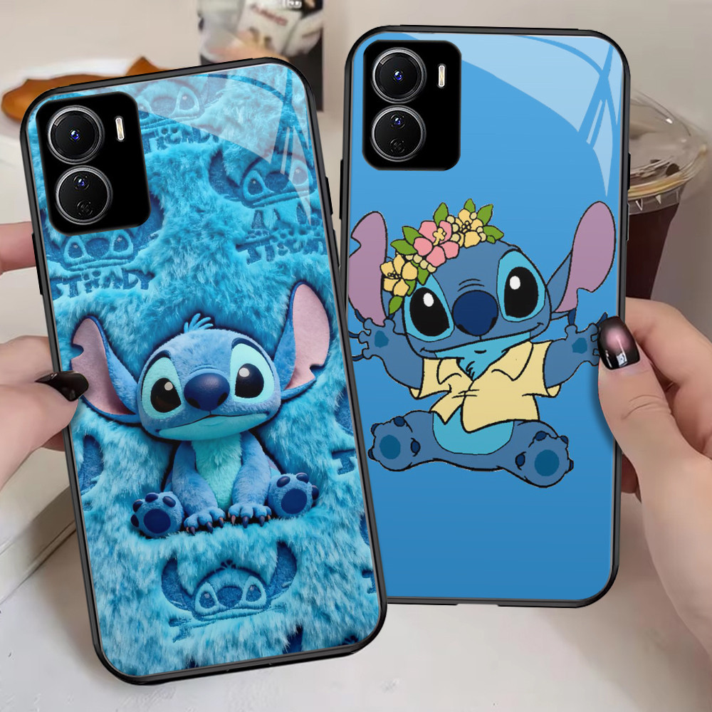 G-69 Stitch HD Kaca Casing untuk Xiaomi Redmi Note 9A 7 A2 9T A5 A1 Pro Case