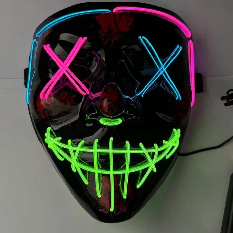 Topeng Mask Cosplay Halloween V for Vendetta Horor LED Cahaya  Bersinar Tersedia beulah.id Berkualit