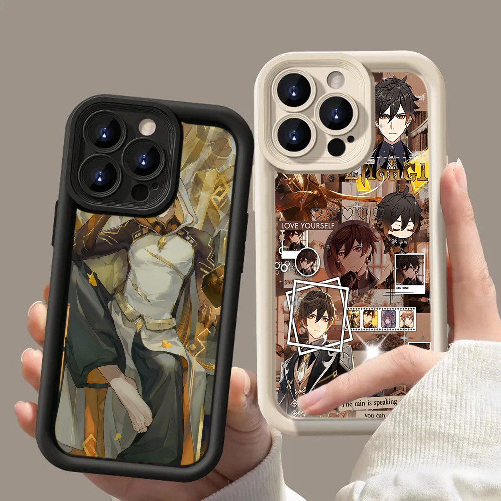 HA44 Genshin Impact game Zhongli Untuk Realme Casing hp Softcase Silikon Kasing untuk Realme C11 202